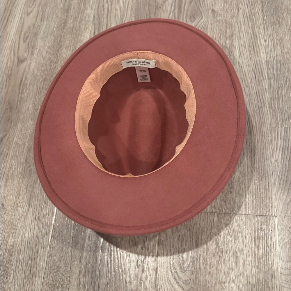 Saks Fifth Avenue Dusty Rose Rancher Hat - Picture 4 of 4